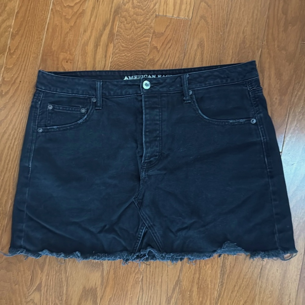 American Eagle Outfitters Black High Rise Festival Mini Denim‎ Skirt